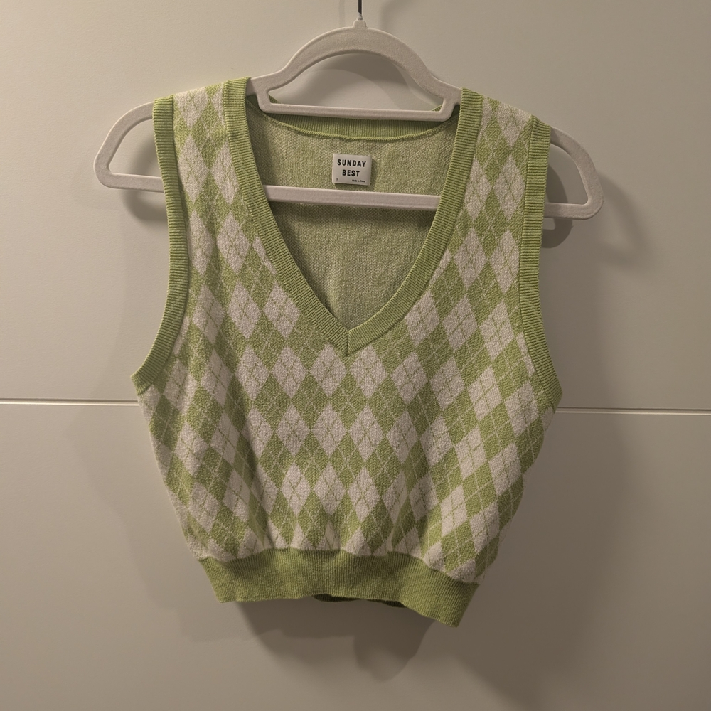 Sunday Best Light Green Knit Sweater